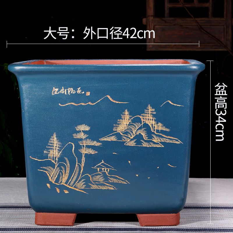 特大号四方紫砂盆景花盆适合种植树桩老桩室内外可用