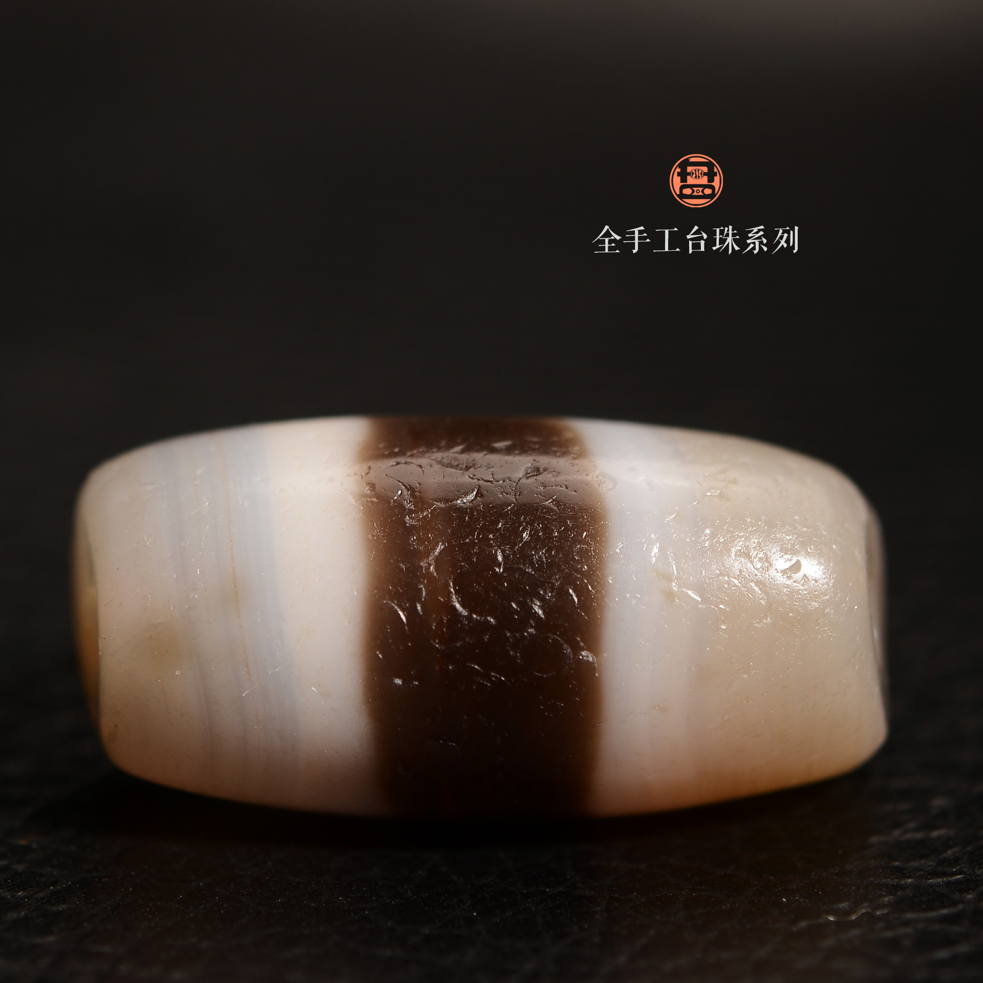 小卢 手工天珠锁骨链现代染色缠丝玛瑙线珠天珠现代玛瑙制品