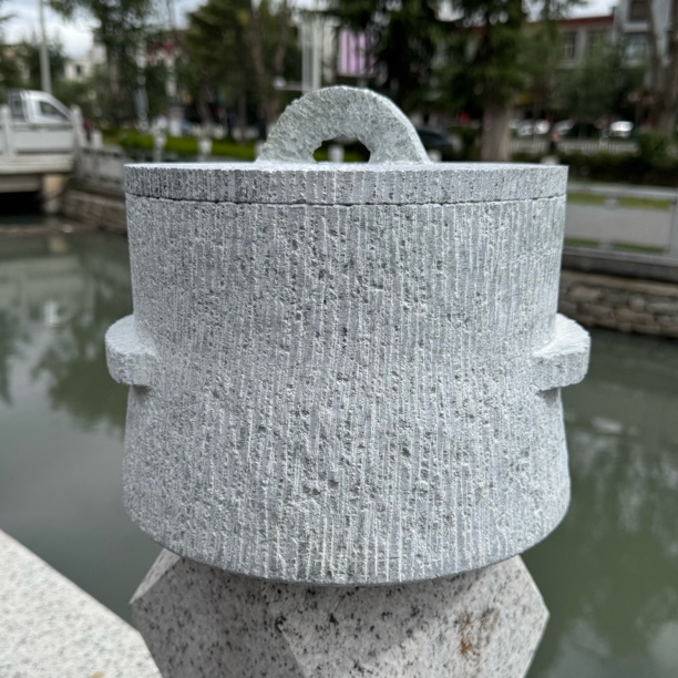 岗日仓次大师定制签名款全软皂石手工墨脱石锅煲汤中式