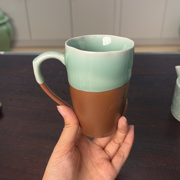 龙泉云间青瓷小米茶器