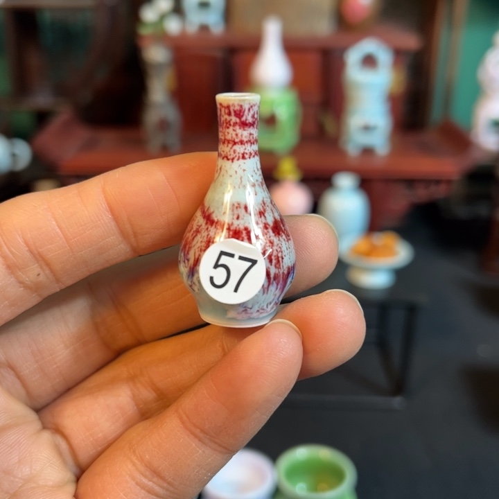 摆件微陶老王迷你花瓶