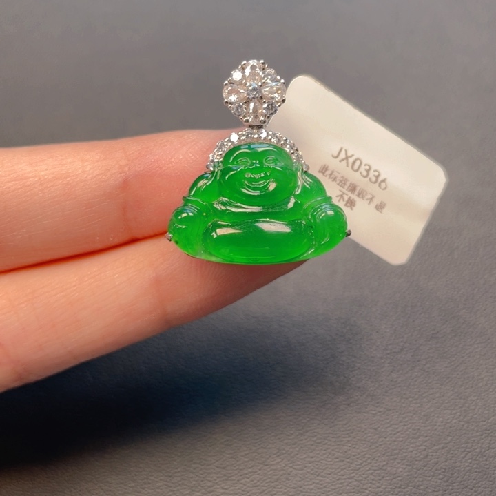 翡翠银S925镶嵌吊坠(不含链)