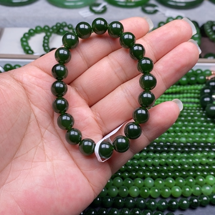 未镶嵌手串和田玉（碧玉）热*卡10