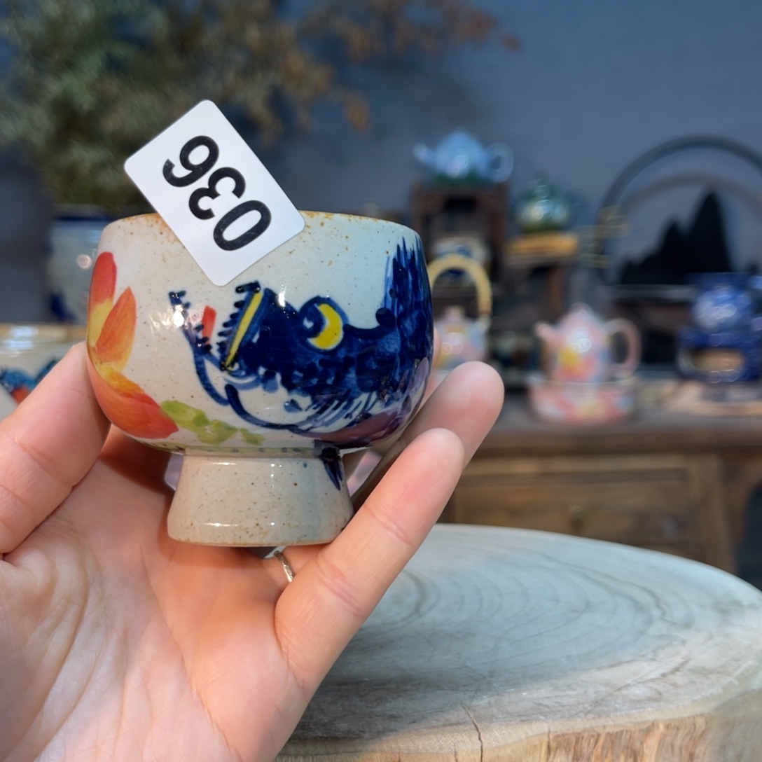 杯素浅陶瓷手工手绘