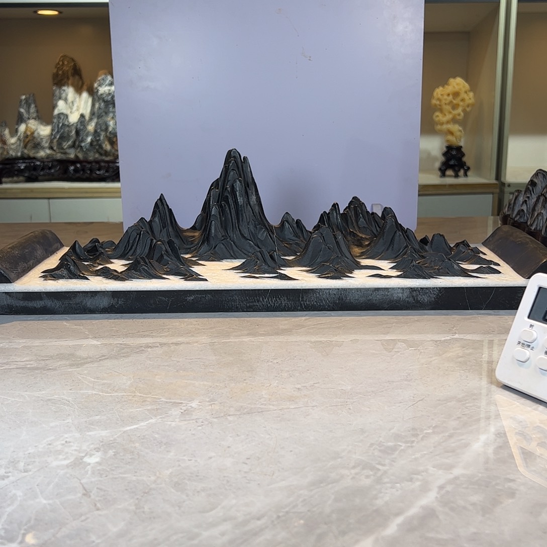 清***士灵璧奇石观赏石摆件