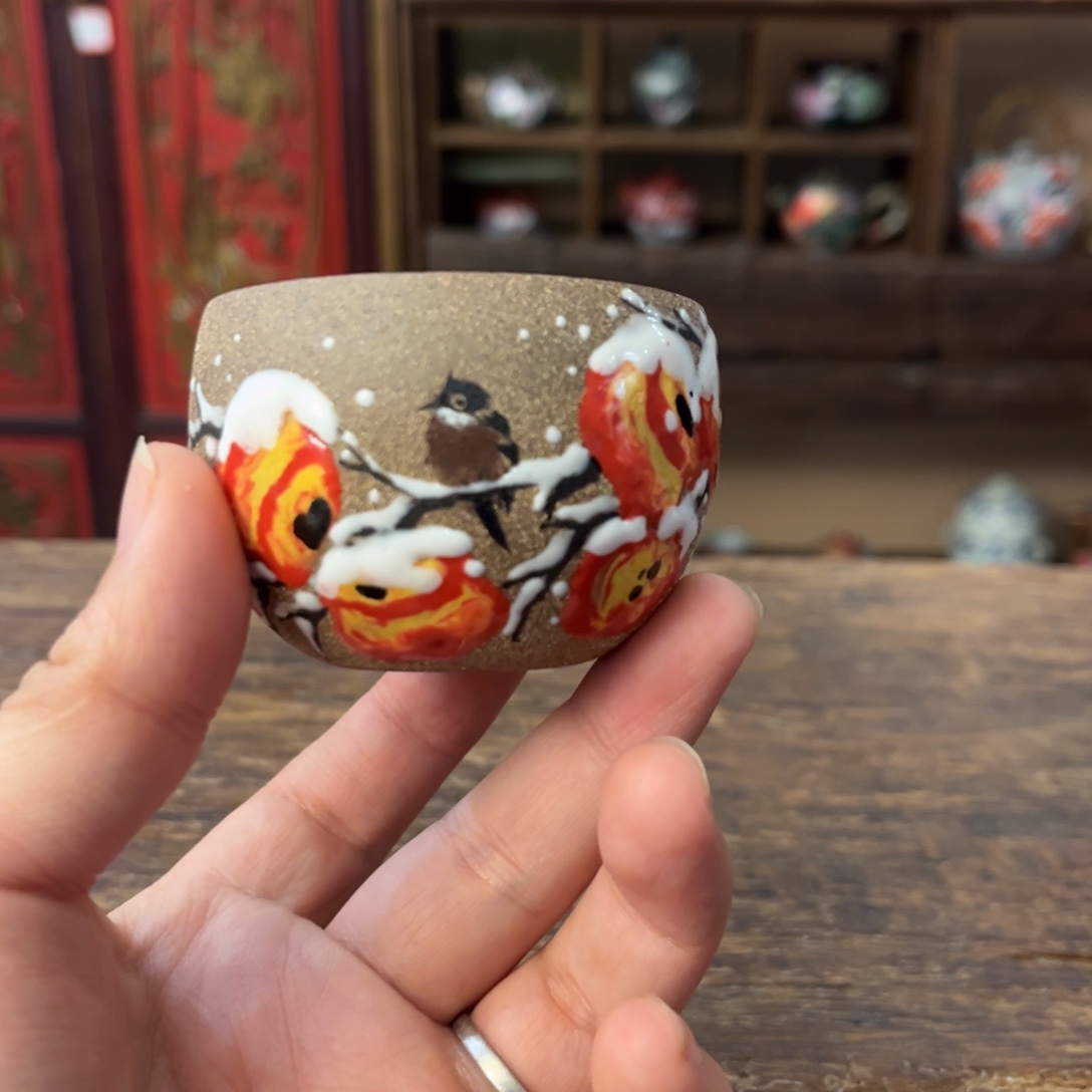 禾***舞景德镇柴烧手工手绘陶瓷