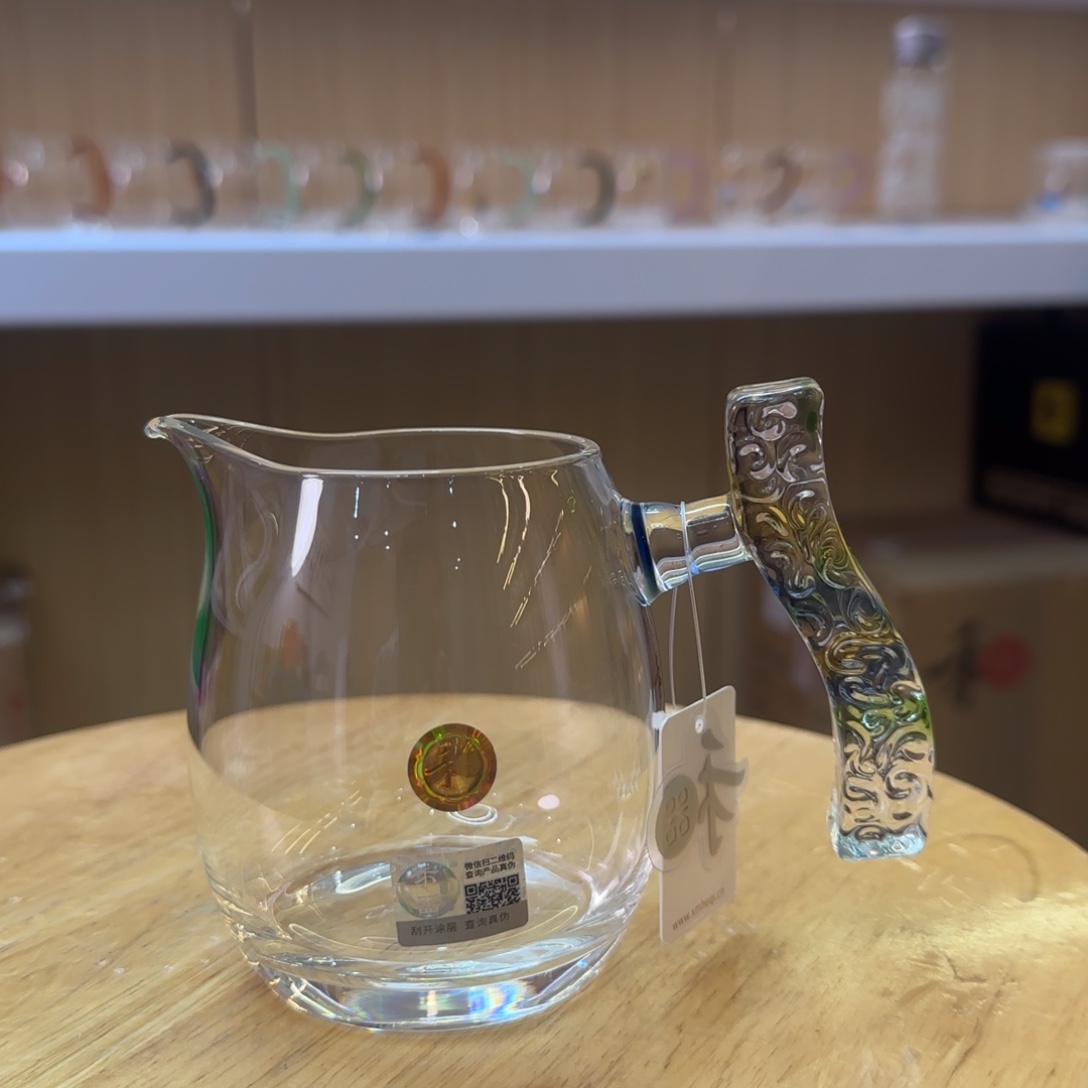 儒***手工艺品玻璃禾器玉锦公道杯迷翠