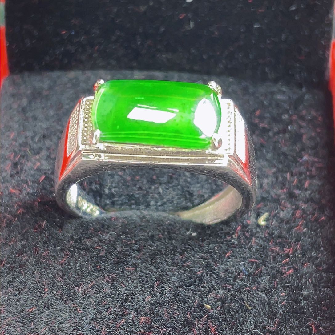 翡翠吊坠(不含链)银S925镶嵌