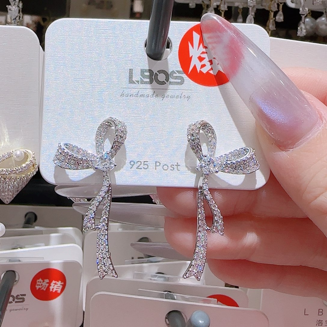 锆石铜合金925银耳环