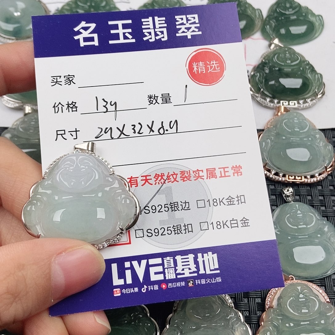 翡翠银S925镶嵌颈饰