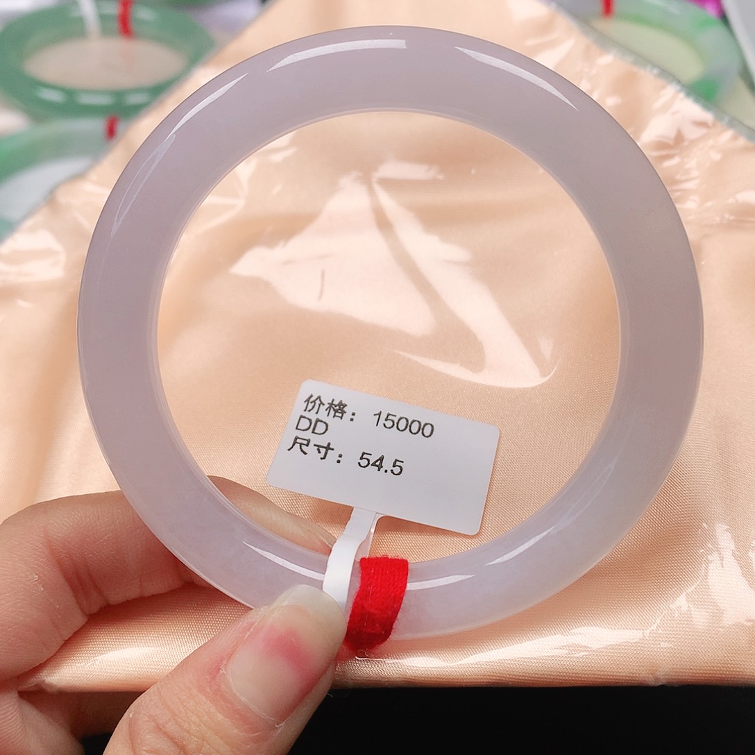 翡翠手镯（圆镯）未镶嵌天然翡翠手镯54.5