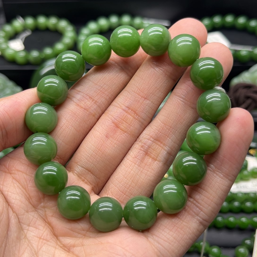 和田玉（碧玉）手链未镶嵌