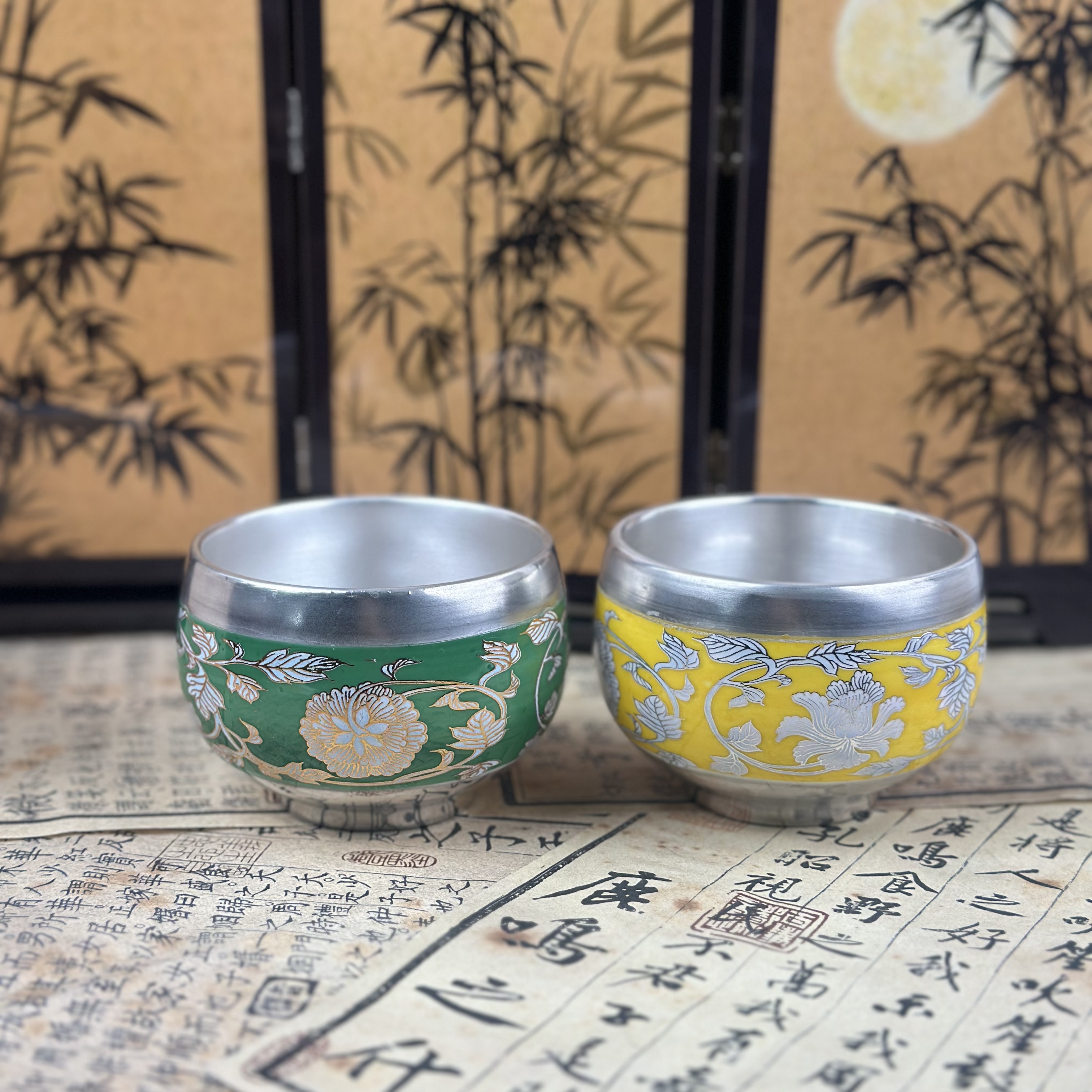 大唐窑-银杯(黄+绿)@ZHZ1047