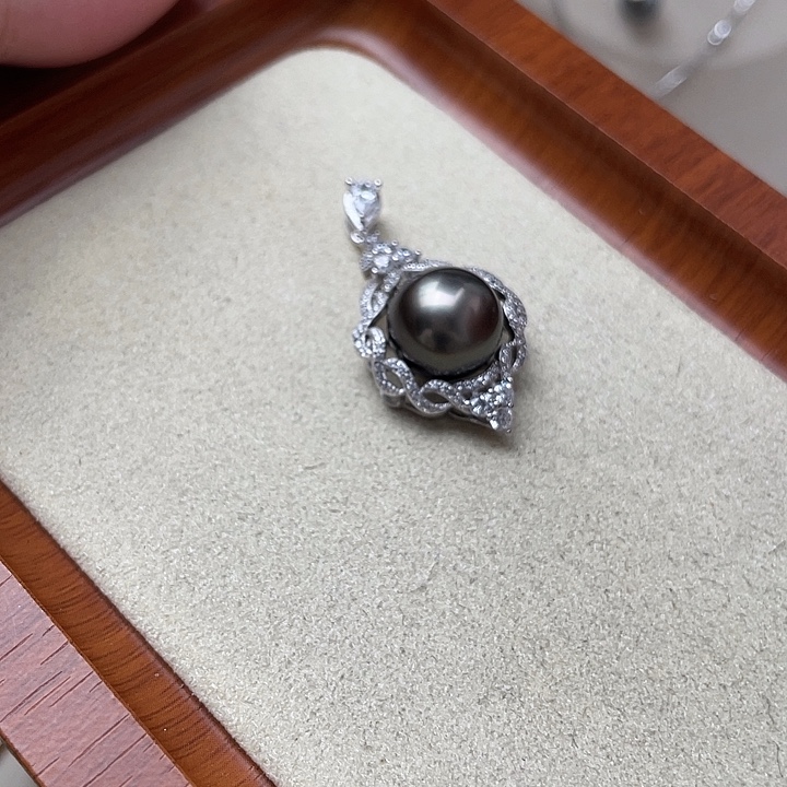 海水珍珠吊坠(不含链)银S925镶嵌