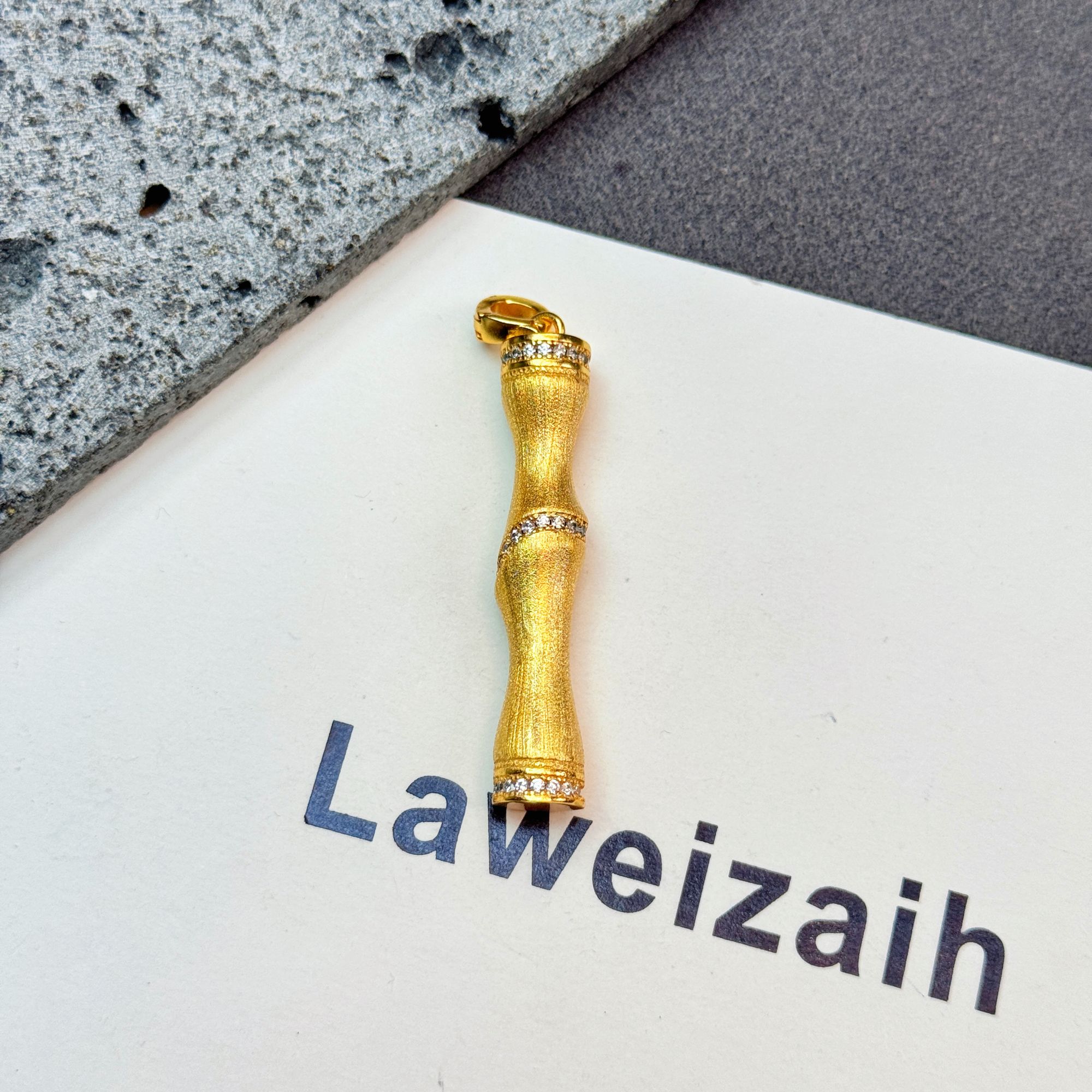   17280古法拉丝竹节吊坠