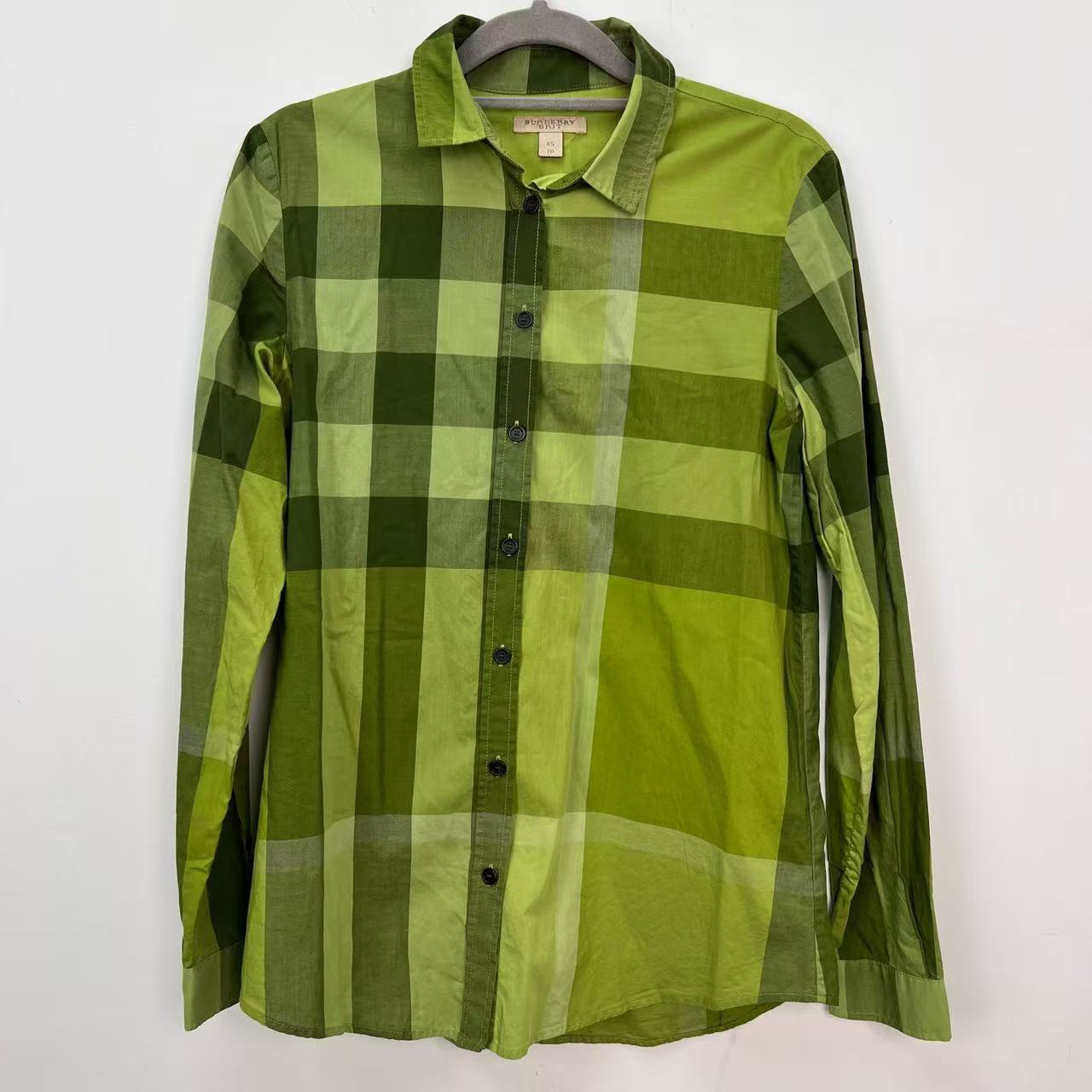 99新 BURBERRY/博柏利 Burberry博柏利/绿格子条纹衬衫/99新
