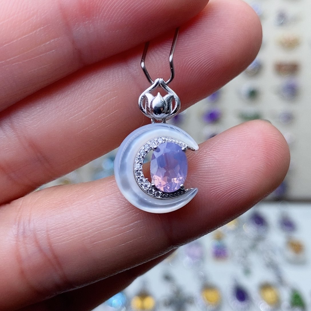 水晶吊坠(不含链)银S925镶嵌需要证书备注