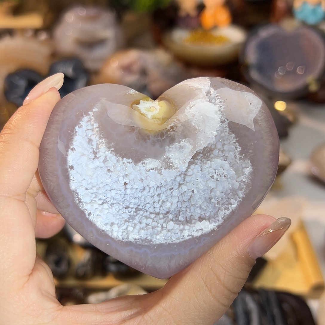 玛瑙/玉髓无未镶嵌牙软爱心