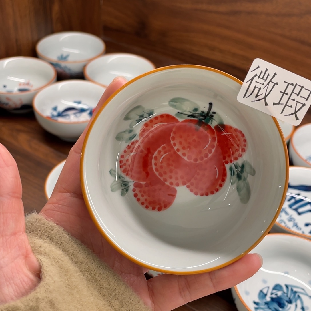微瑕釉下彩纯手绘