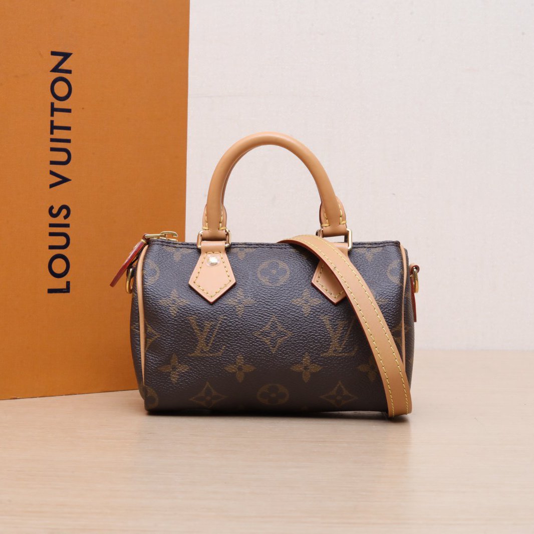 95新 LouisVuitton/路易威登 【娇】活动Speedy Nano 老花22 786837