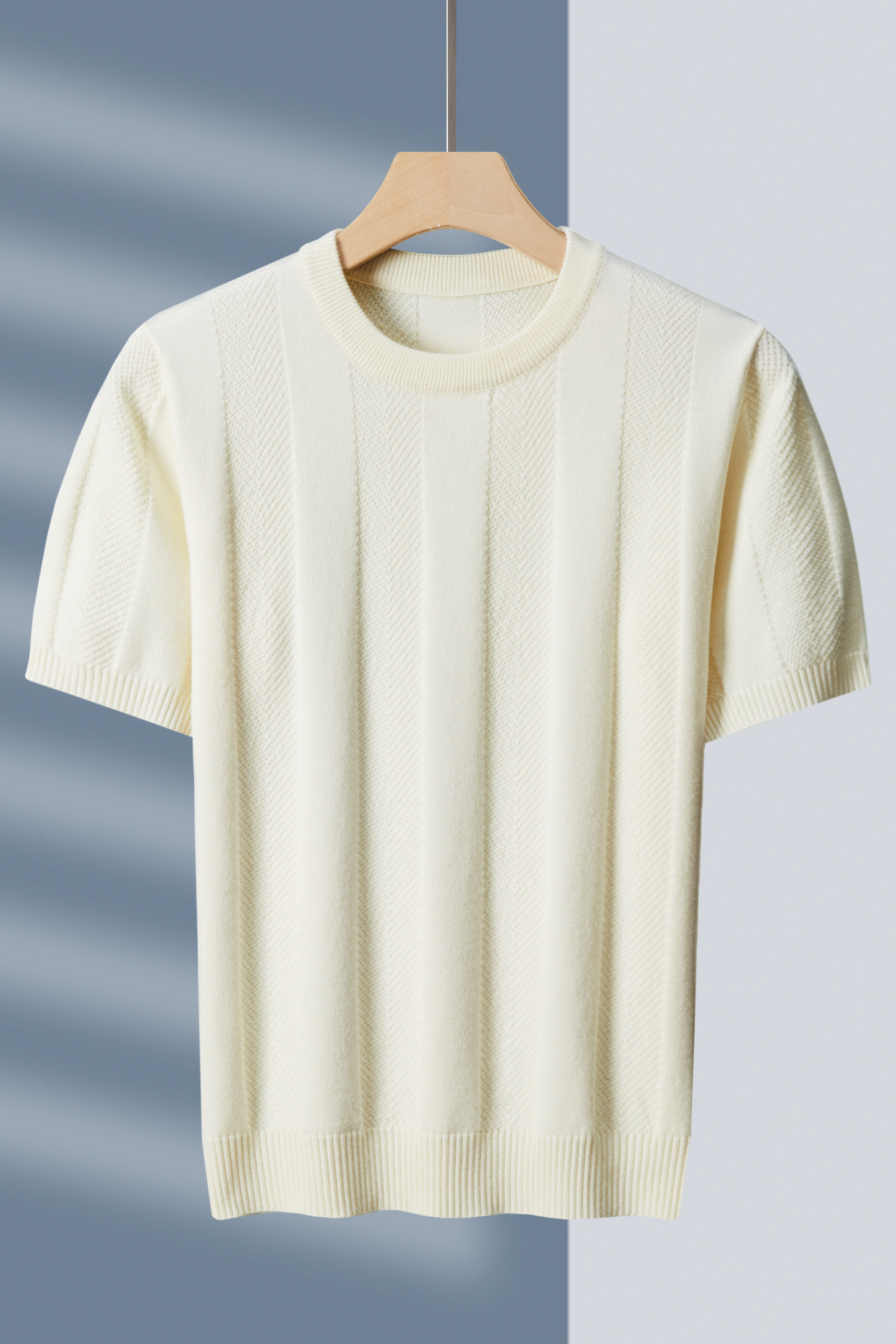 冬季毛衣男士圆领针织衫简约百搭冰丝短袖保暖轻奢老钱风