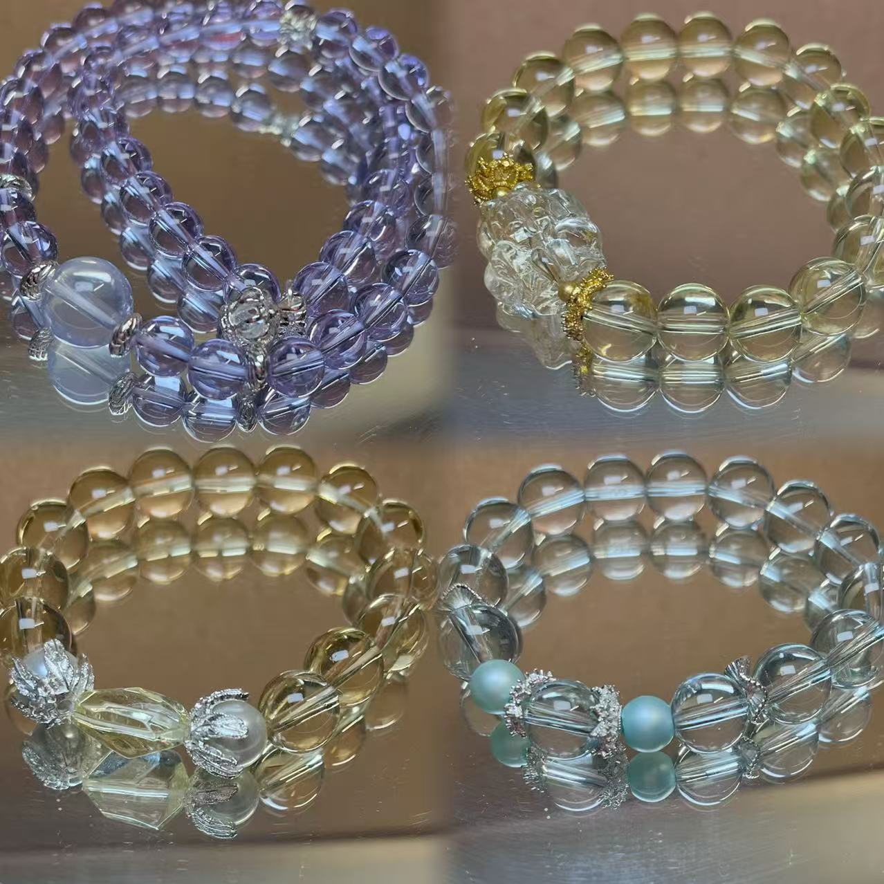 合金琉璃手链 A合金琉璃手链手串小米珠手工百搭直播间专用链接 