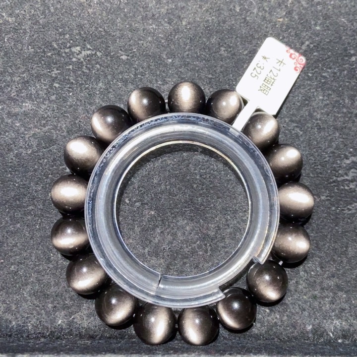 黑曜岩手串未镶嵌p*** 