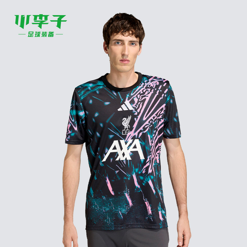 小李子ADIDAS阿迪达斯利物浦球迷版热身短袖训练服成人男KB1447