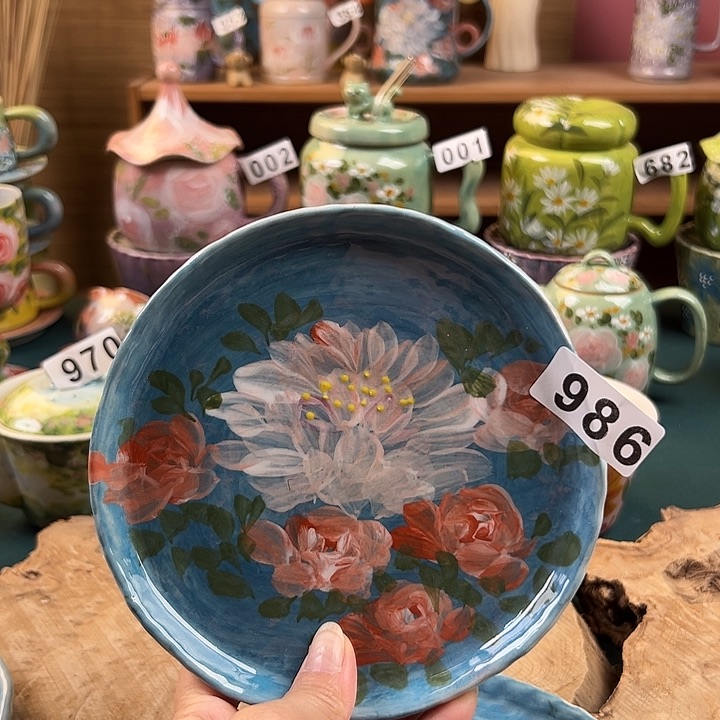 杯景德镇陶瓷手绘作品986