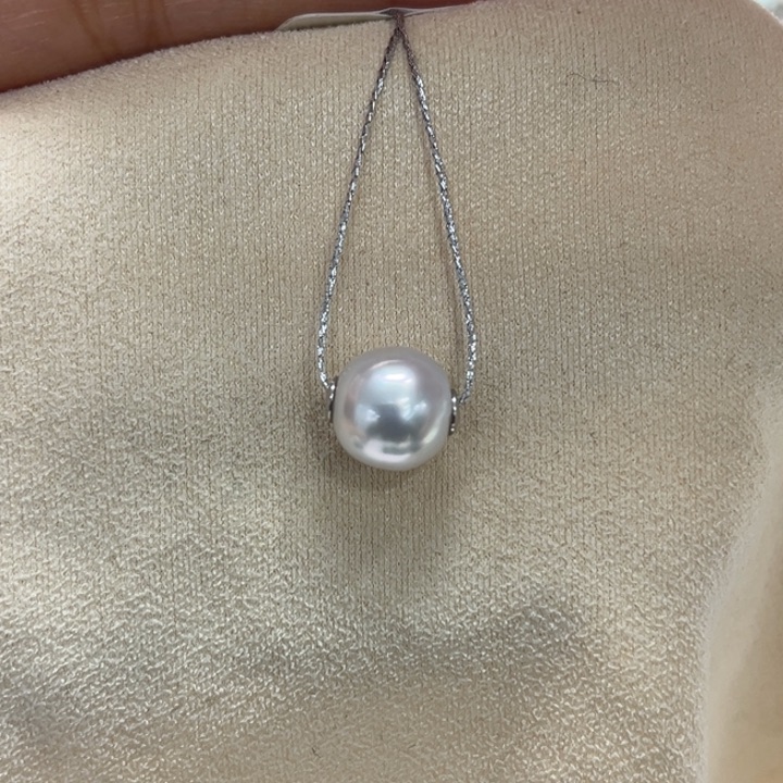 吊坠(不含链)银S925镶嵌海水珍珠9-10mm94号