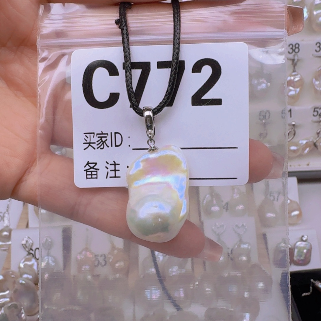 淡水珍珠银S925镶嵌颈饰