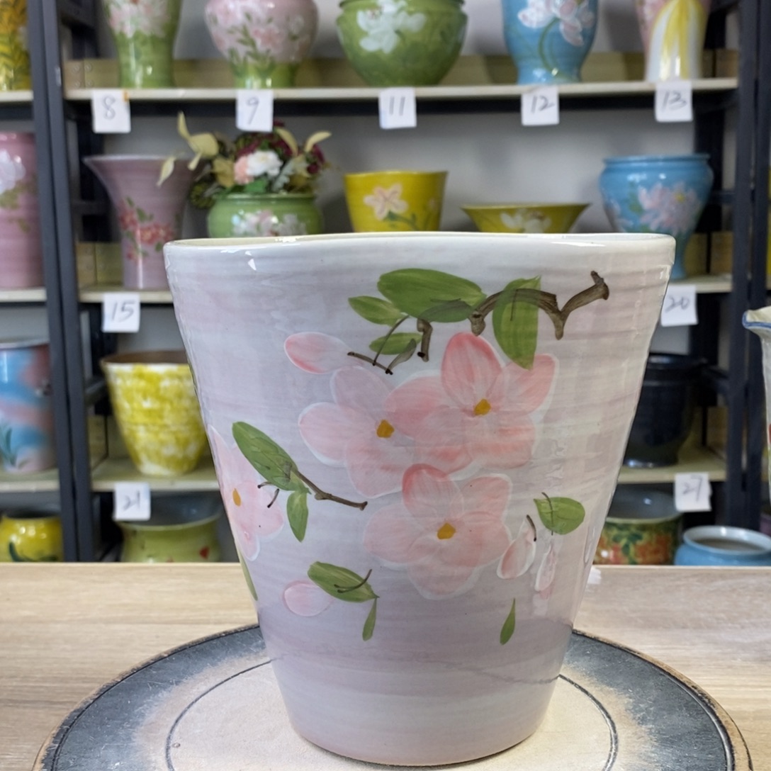 景德镇手工手绘陶瓷花盆