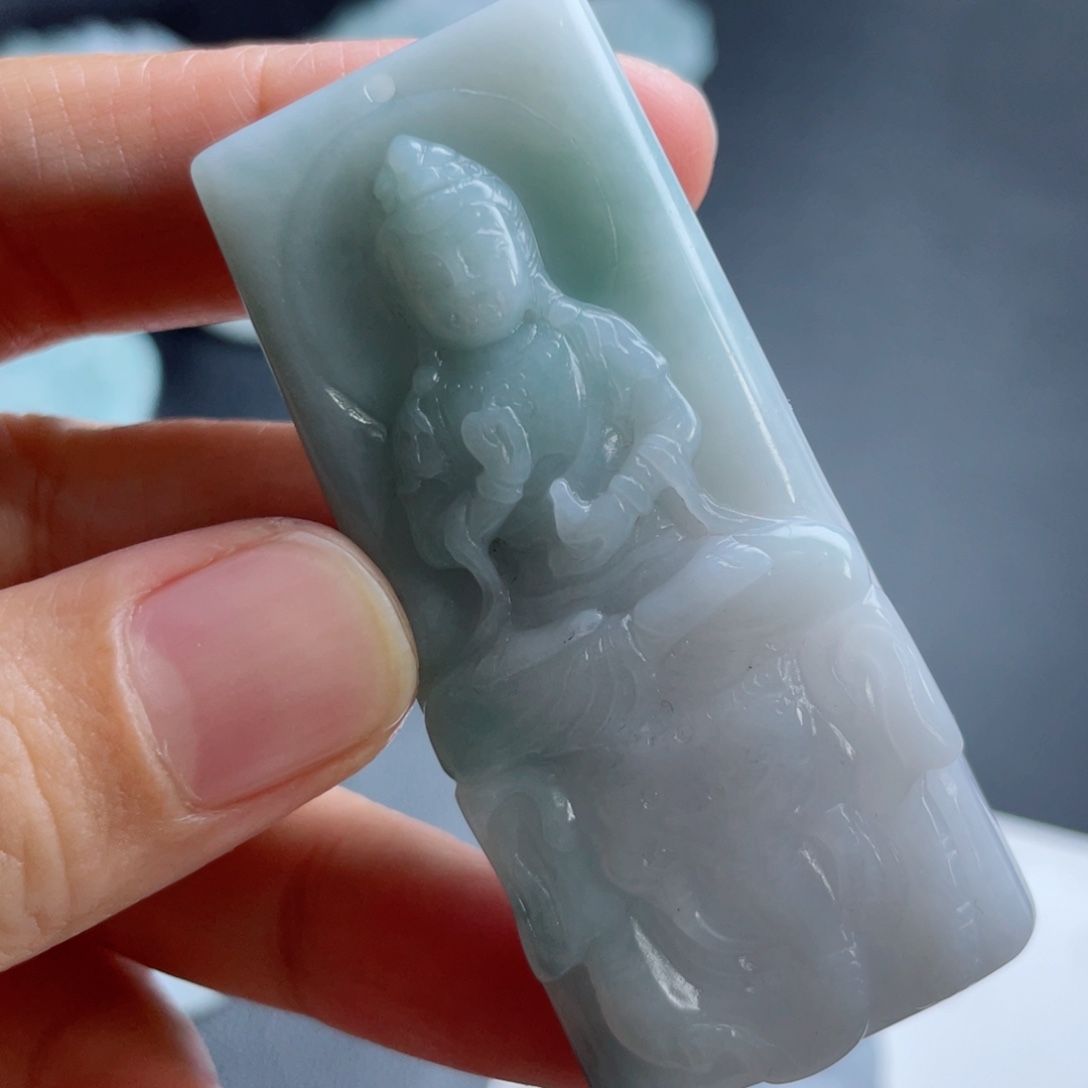 定制翡翠未镶嵌翡翠吊坠