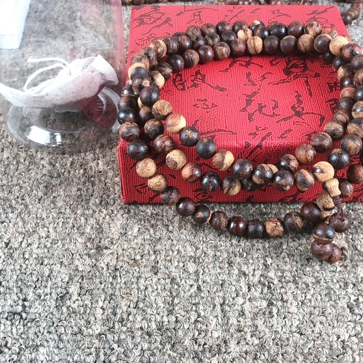 降真香手串/手链镇店08/108双奇楠爆龙鳞黄金甲木超大漏