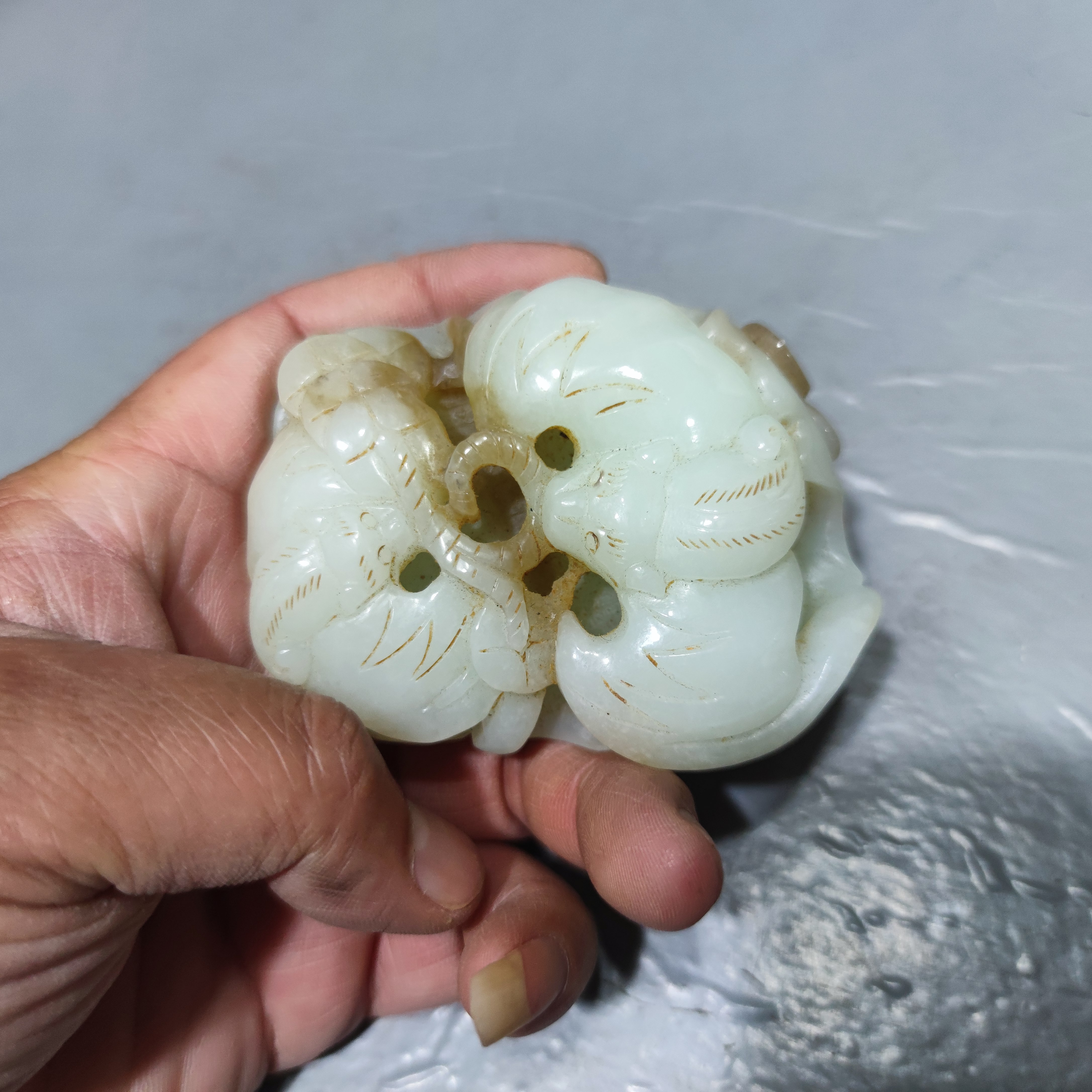手把件，福在眼前手把件挂件