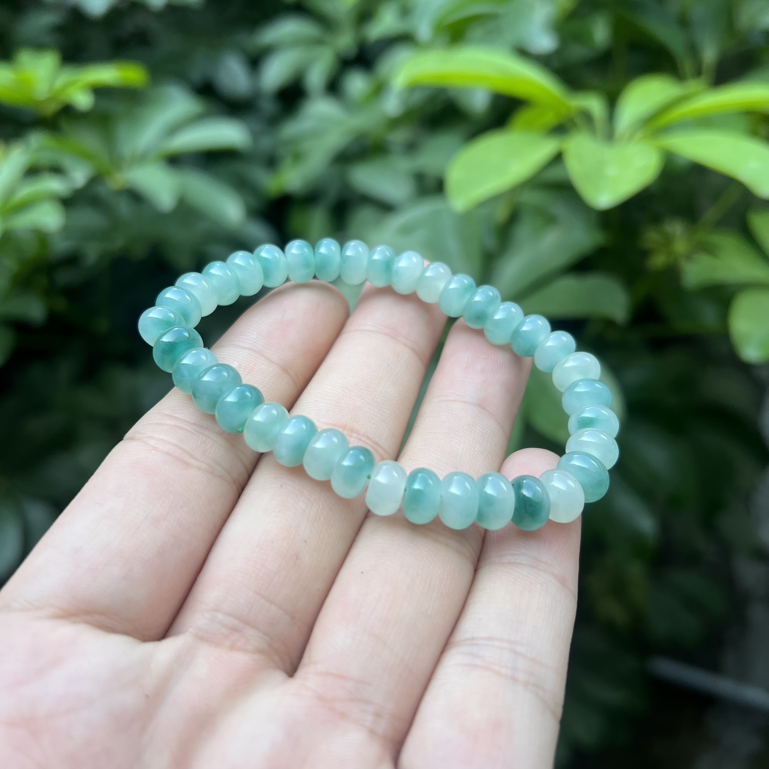 B859精品蓝飘算盘珠8mm手串百搭项链