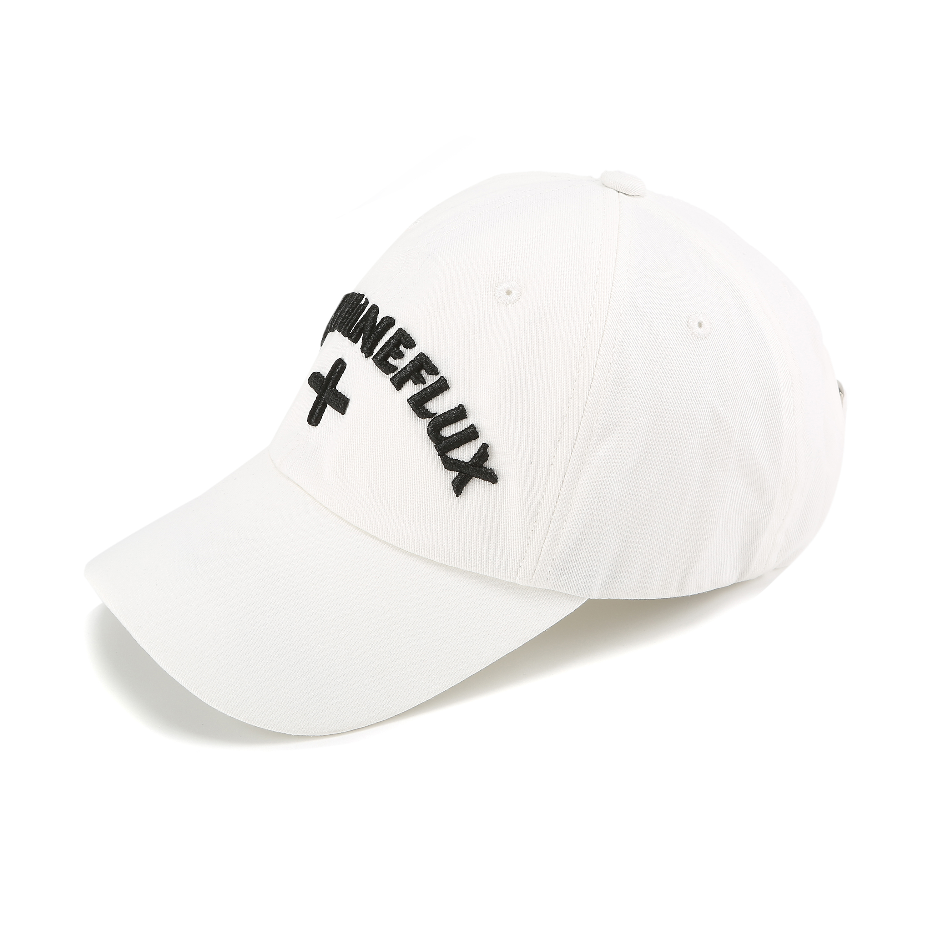 Bing Studios｜圆顶刺绣时尚白色帽子加长檐职业棒球帽-VF02SOCA05