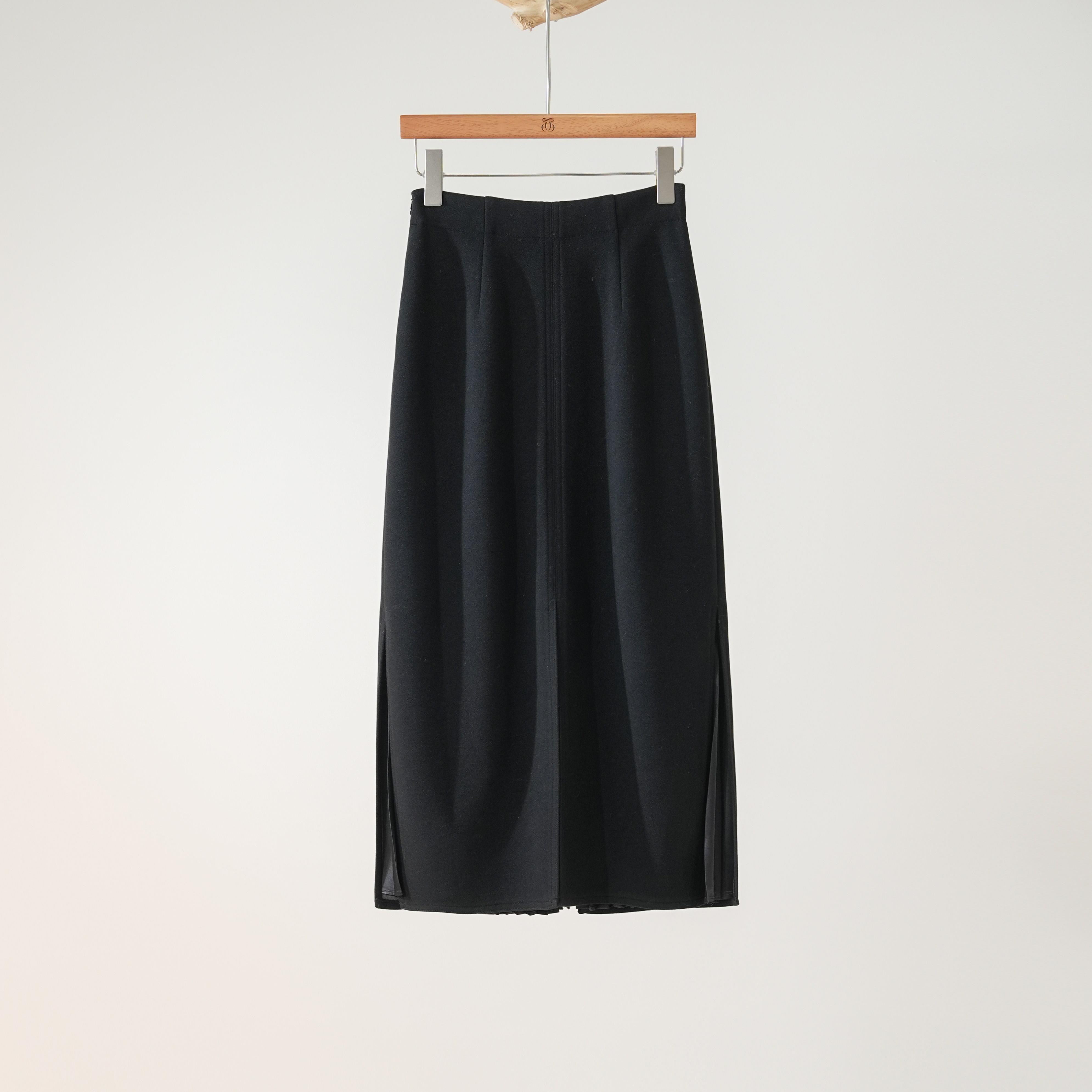 西子/【轻歌】醋酸羊毛呢保暖百搭四面开叉直筒裙/BQTJ0699