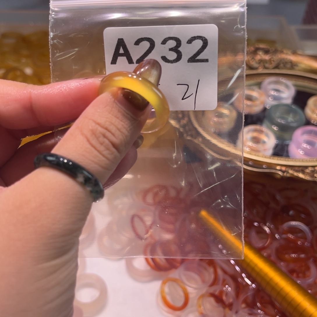 玛瑙/玉髓未镶嵌戒指232