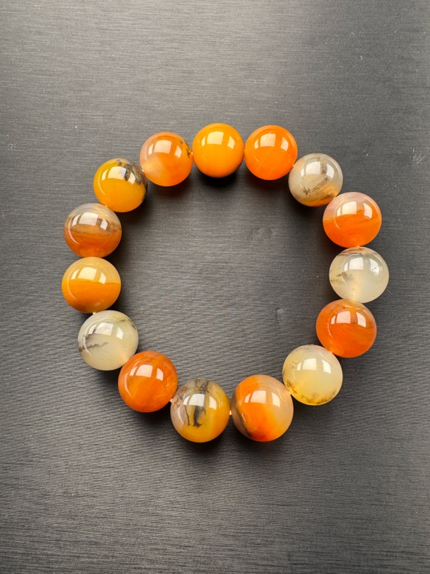 黄龙玉精品手串收藏手链水草花