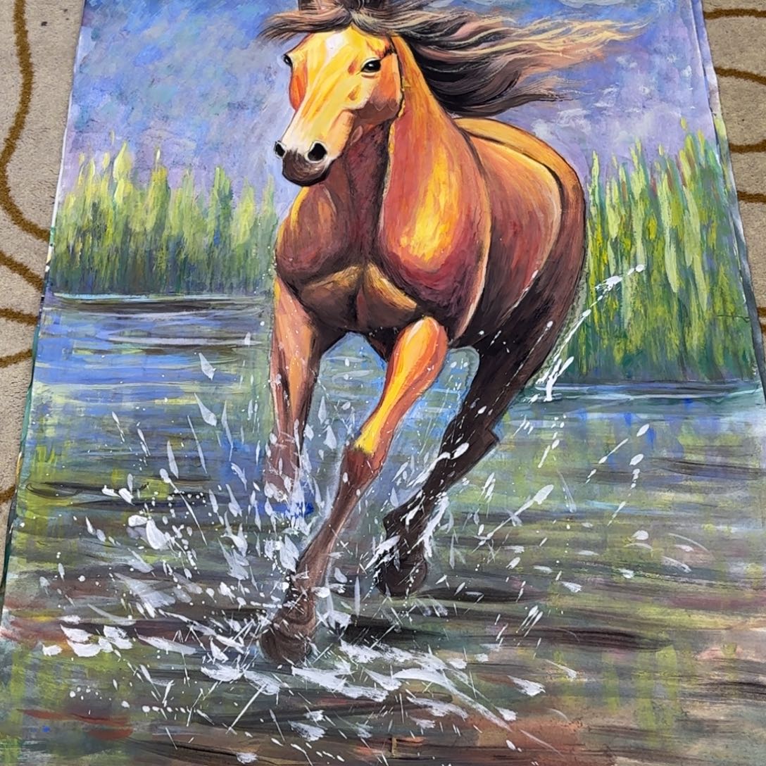 用***3国画国画老师作品刘