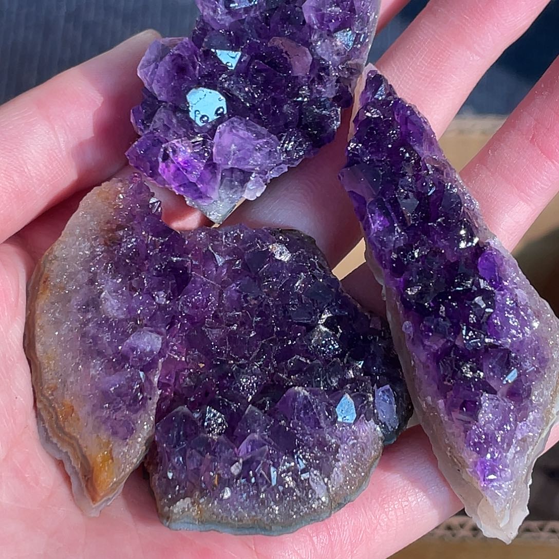 水晶未镶嵌手串紫水晶打包25号