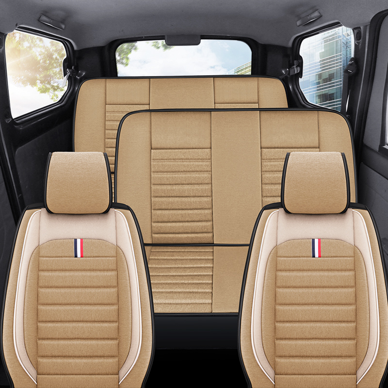 【七座车专用】七座连体专用汽车座套四季通用全包围亚麻椅套