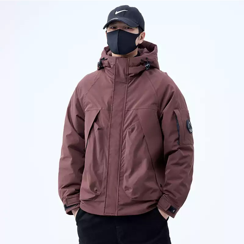 5853 冬季御寒保暖锁温防寒服男士百搭时尚休闲潮流断码厚外套