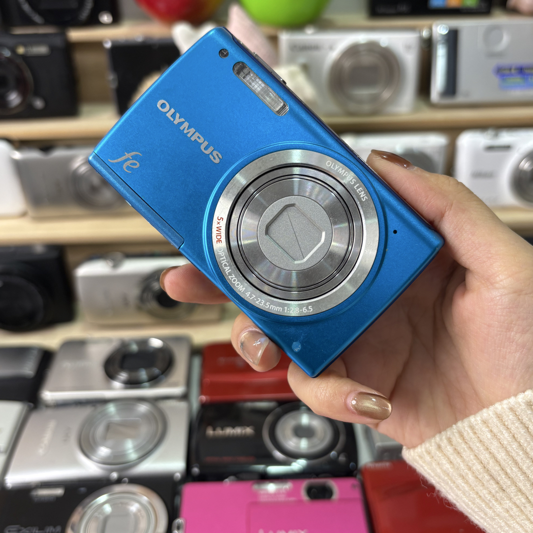 9新 Olympus/奥林巴斯 奥林巴斯fe5050蓝色1400万像素，屏幕瑕疵