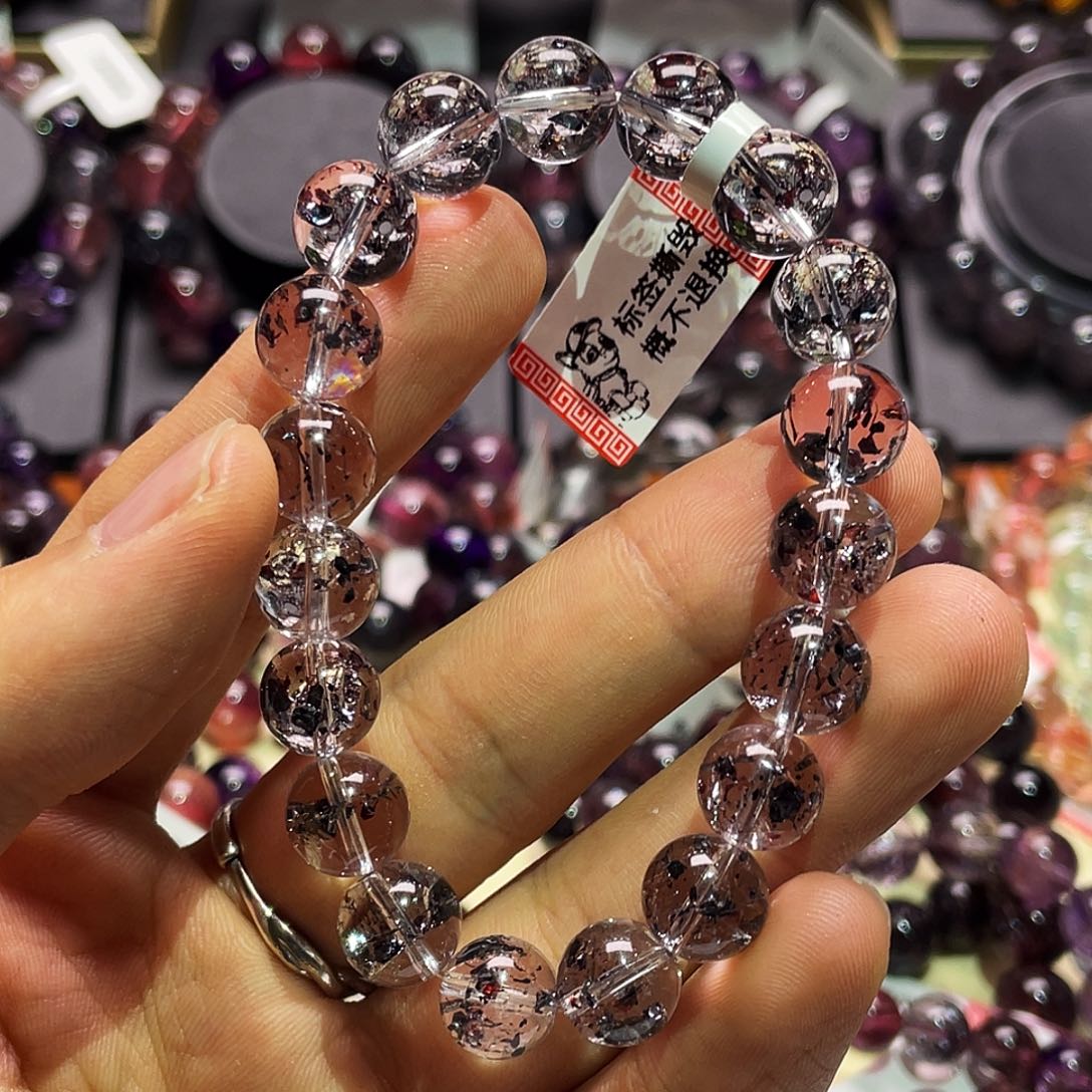 烟晶手链银S925镶嵌毒液超七10.4