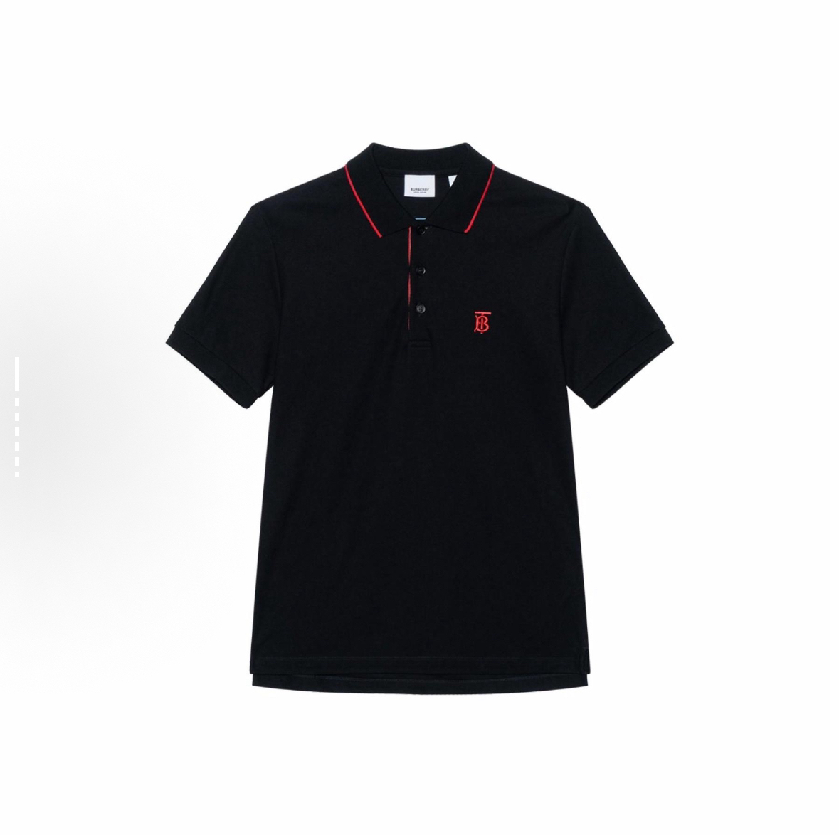 99新 BURBERRY/博柏利 撞色字母刺绣短袖Polo衫/尺码S/编号7266