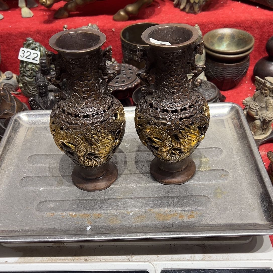 光***月黄铜摆件，文房摆件