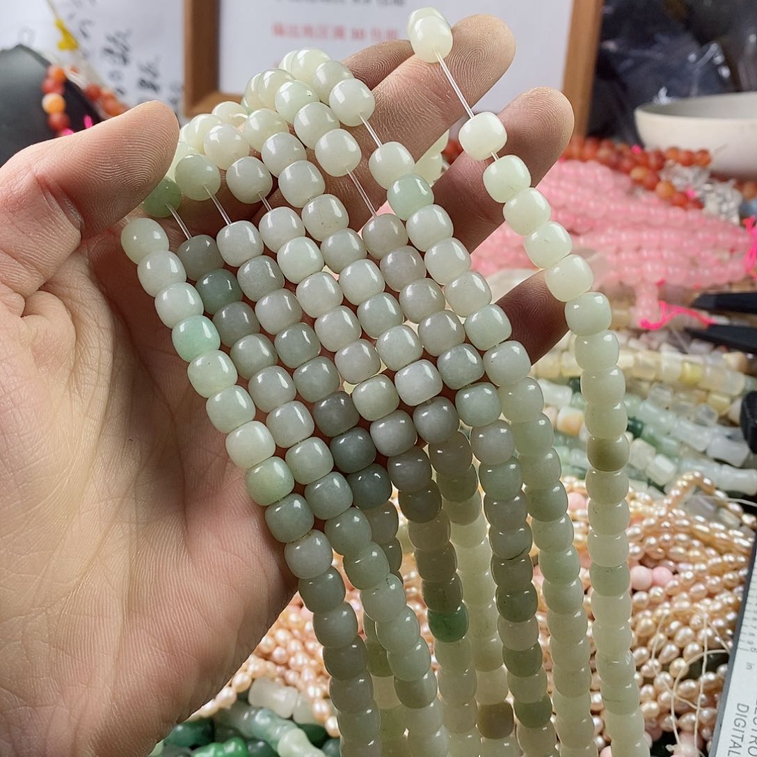 玛瑙/玉髓珠宝半成品合金一条天然8mm佘太翠老型A70