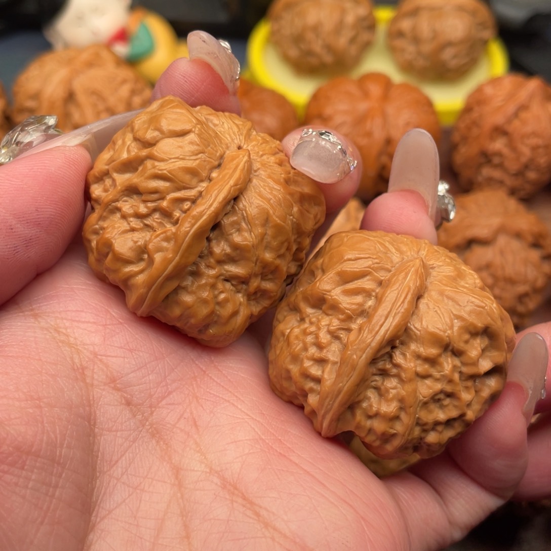 文玩核桃把件雪*?蛙蛙一帆38肚